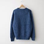 BRUSHED SUPER KID MOHAIR KNIT P/O #LIGHT NAVY [A26AP02KM]