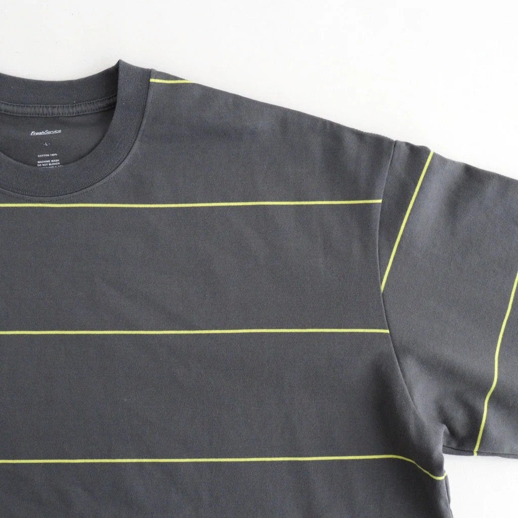 PIN BORDER L/S TEE #GRAY×YELLOW [FSC263-70089]