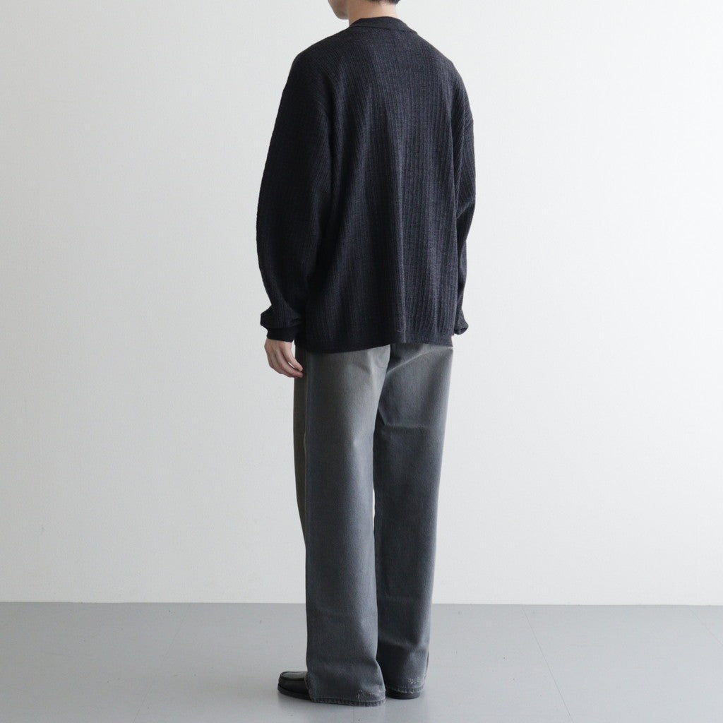 Crepe Knit Shirt #BLACK [2601-006]