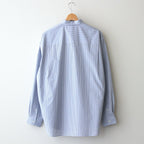 綿ストライプ L/S シャツ #NAVY×SAX×WHITE [HO-B007-051]