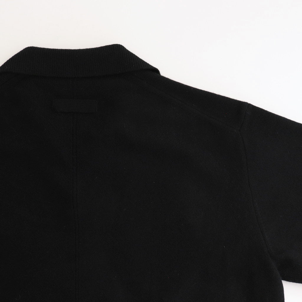 EXTRA FINE WOOL KNIT SKIPPER LS #BLACK [ST.1136]