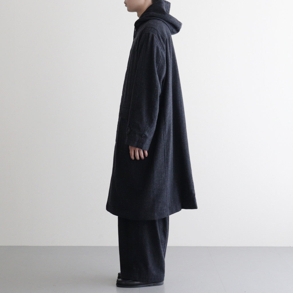 FDUFCT - ウール・千鳥 ダッフルコート #79 Navy × Grey [SN_FR1401CT]