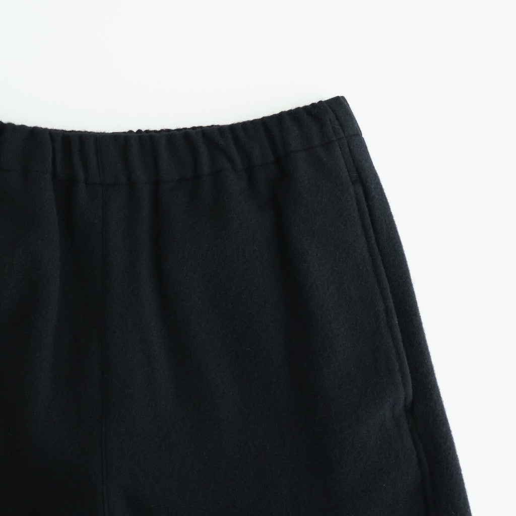 WOOL/CASHMERE FLEECE EASY TWIST TROUSERS #BLACK [ST.1270]