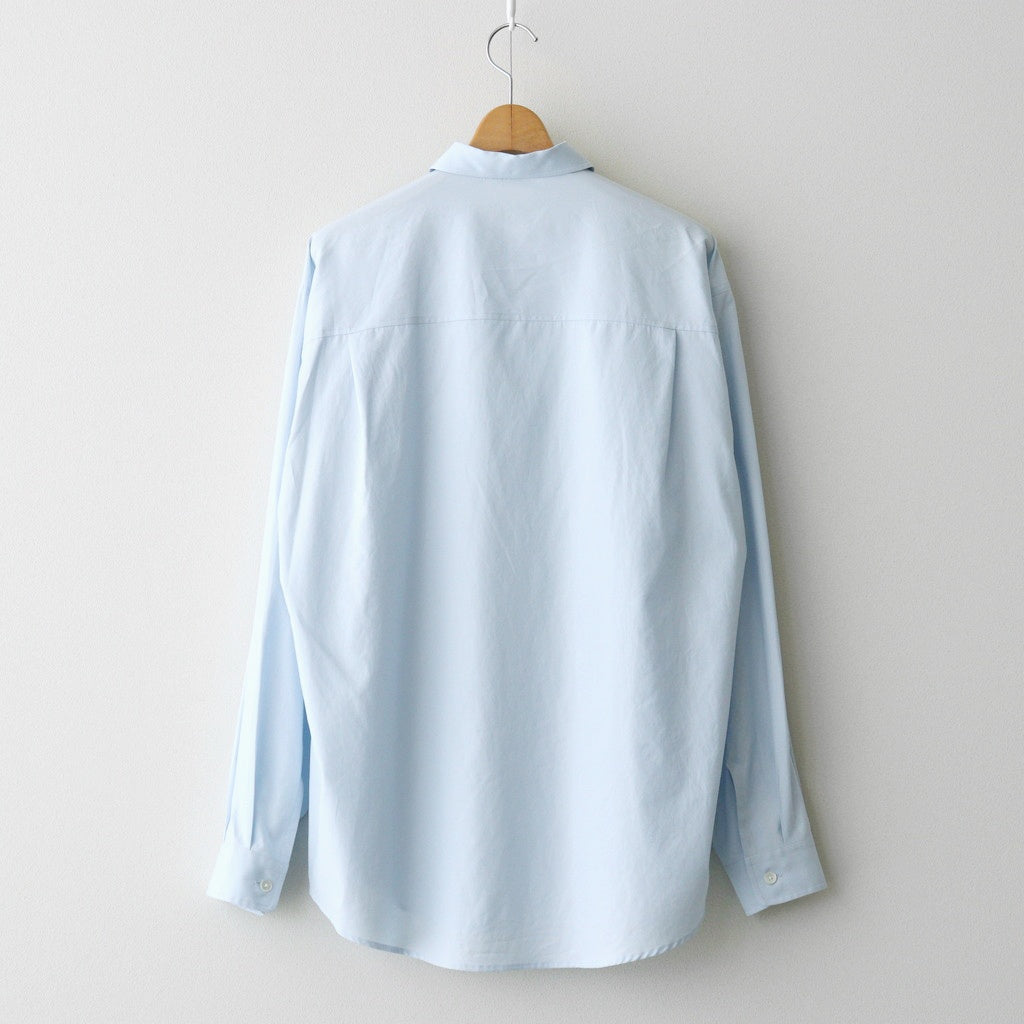 WASHED FINX TWILL BIG SHIRT #LIGHT BLUE [A26AS02TN]
