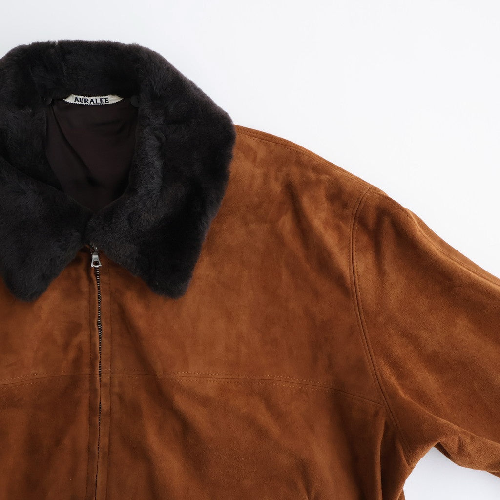 GOAT SUEDE ZIP BLOUSON #CAMEL BROWN [A25AB01GS]