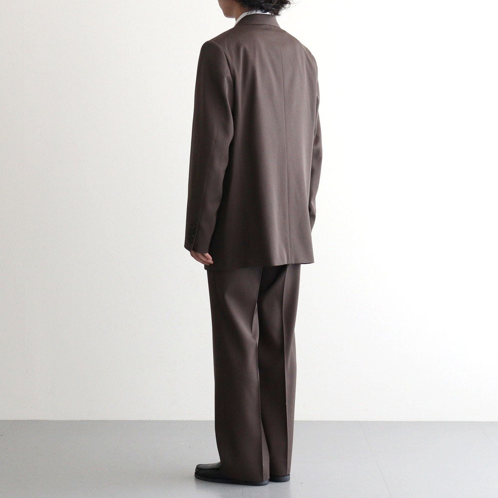 LIGHT WOOL MAX GABARDINE SLACKS #DARK BROWN [A26AP02MG]