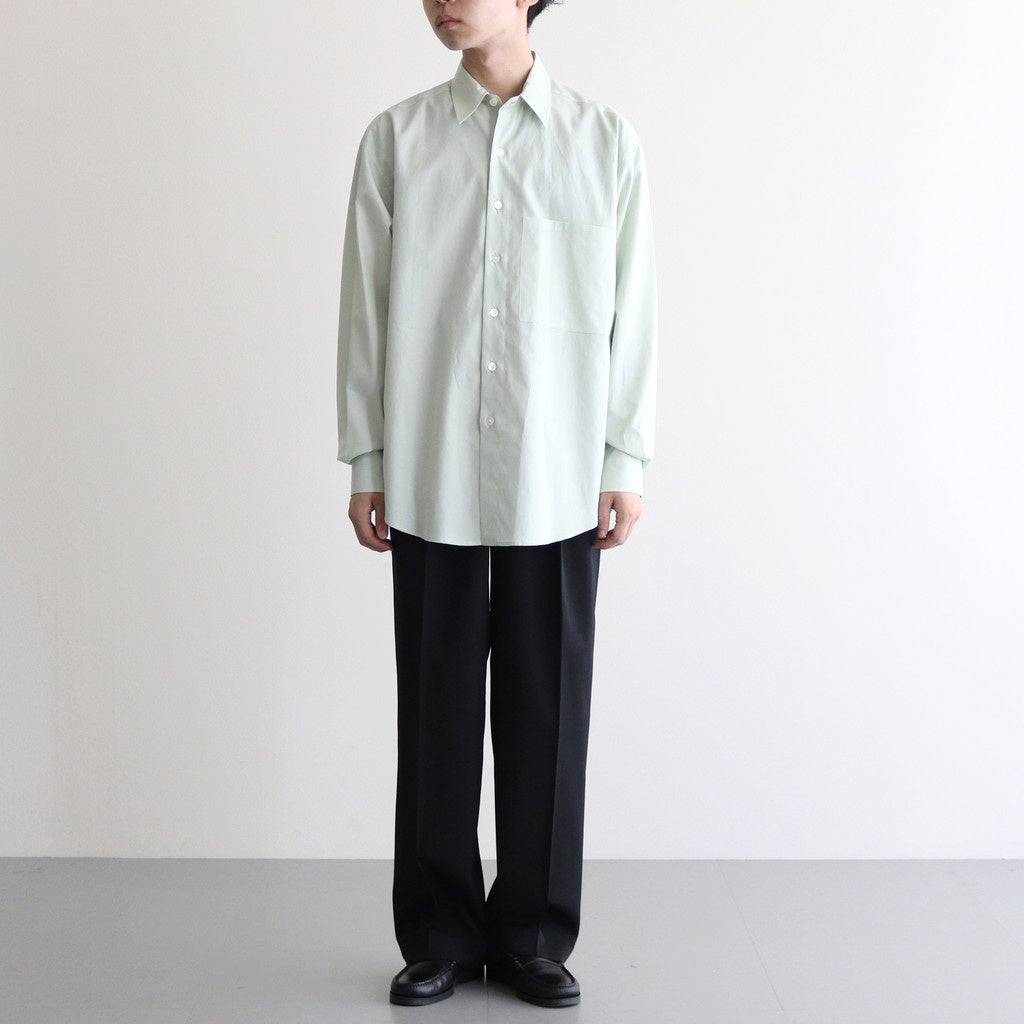 WASHED FINX TWILL BIG SHIRT #LIGHT KHAKI [A25AS02TN] - ciacura