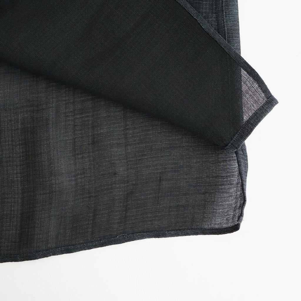 Rayon & Linen Sheer Shirt - Vintage Fabric #Black [OFH010SH32]