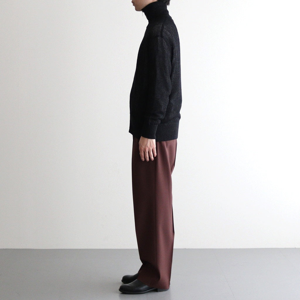 WASHI RAYON SHEER DRIVERS KNIT #BLACK [YK25SS0962S]