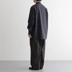 ナイロンオックス 製品染め タックパンツ #BROWN [HQ-P003-051]