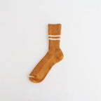 HEMP ORGANIC COTTON STRIPE SOCKS #SUNSETGOLD/WHITESAND [R1468-SS26]