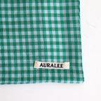 AIRY LIGHT COTTON CHECK SCARF #GREEN GINGHAM CHECK [A25SS03GC-W]