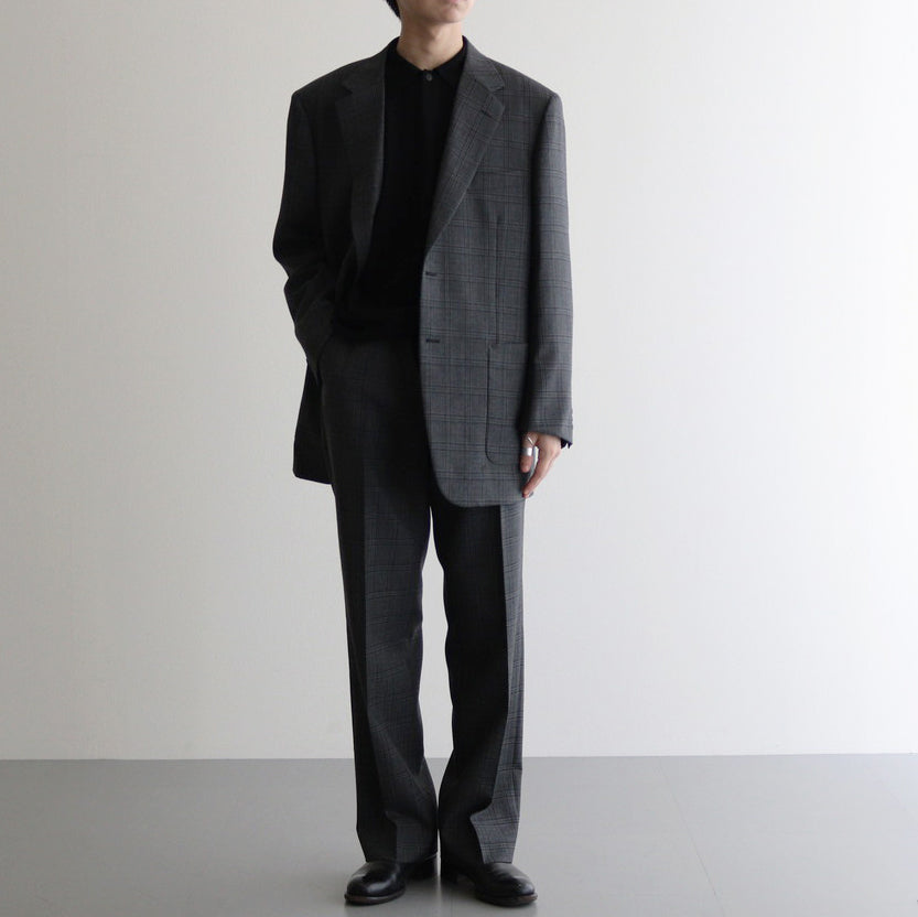 BLUEFACED WOOL CHECK JACKET #CHARCOAL CHECK [A24AJ01CB]