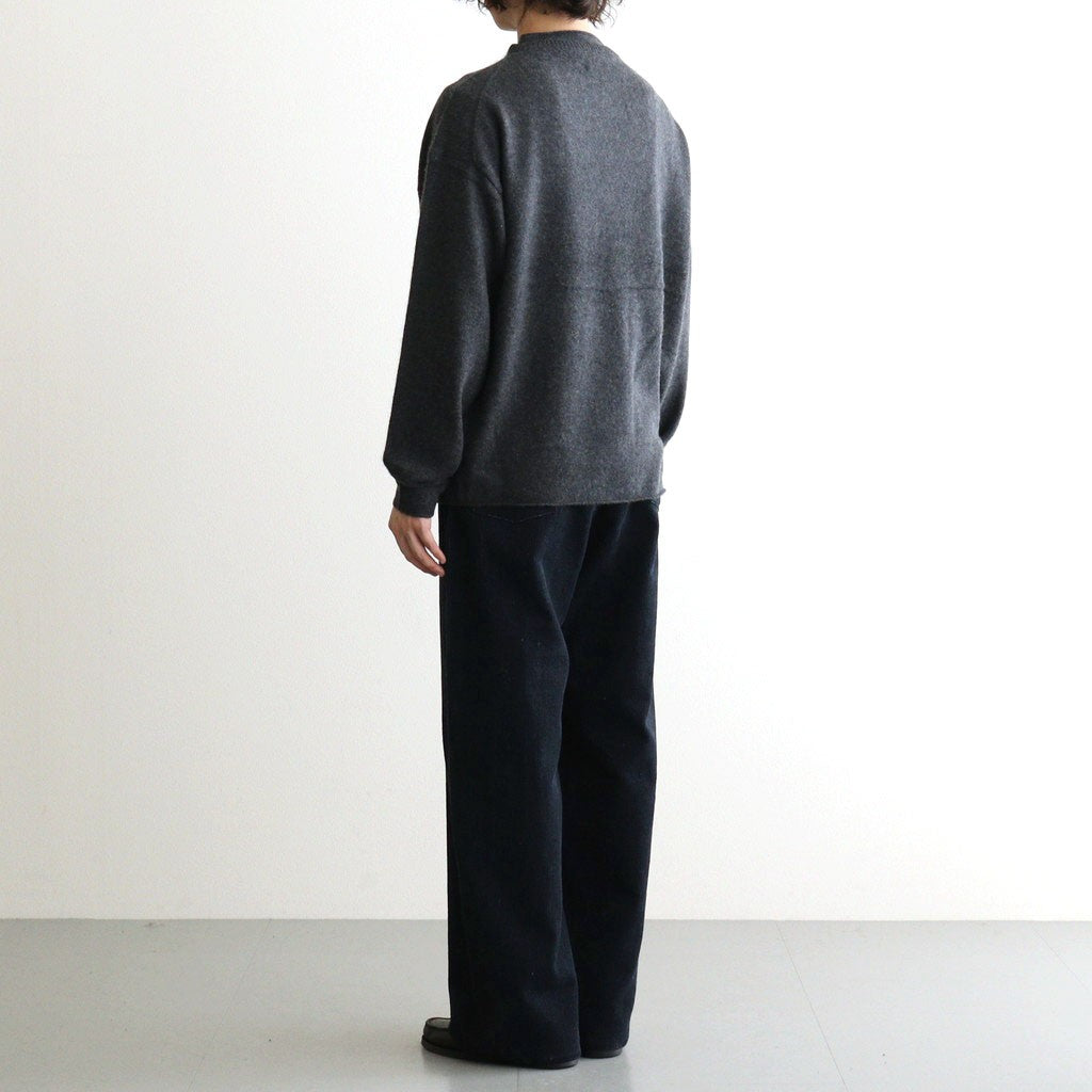 COMFORT TOUCH DOUBLE COLLAR PULLOVER #CHARCOAL GRAY [N0055]