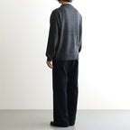 COMFORT TOUCH DOUBLE COLLAR PULLOVER #CHARCOAL GRAY [N0055]