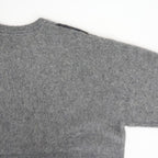 FINE WOOL ARGYLE KNIT CREW NECK LS #LIGHT GREY MULTI [ST.1649]