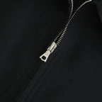 WOOL MAX CANVAS HIGH NECK ZIP BLOUSON #BLACK [A25SB03WC]