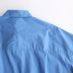 Broad L/S Oversized Regular Collar Shirt #BLUE [GM261-50001B]