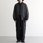 FIBRIL NYLON SATIN FLIGHT JACKET #CHARCOAL GRAY [JKAGLW0200]