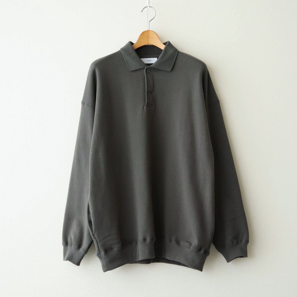 AZUMA Terry Pullover Polo Sweat #GRAY [GU263-70251B]