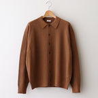 Stripe Mesh Knit Shirt #Brown [2501-008]