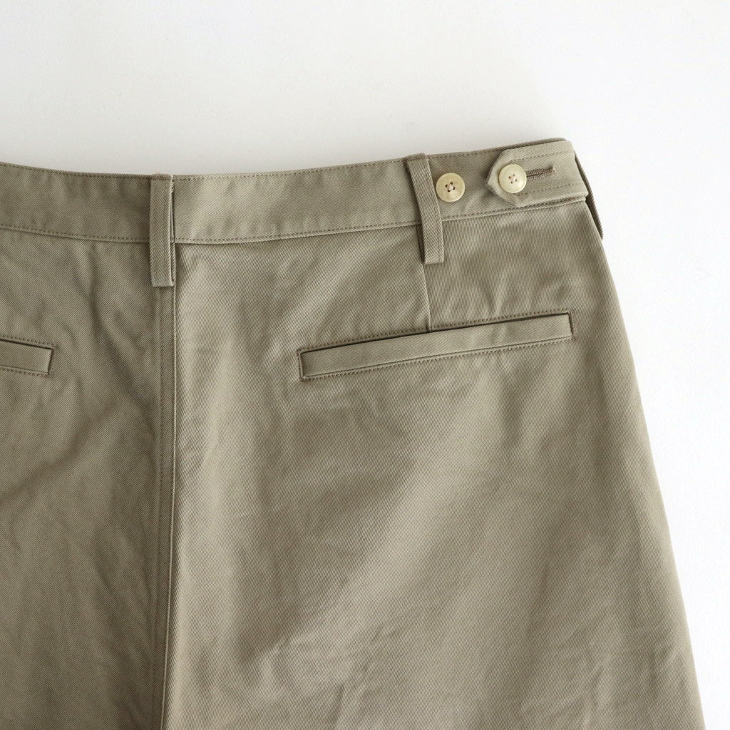 WASHED FINX CHINO ONE-TUCK PANTS #LIGHT KHAKI [A25SP02FC]