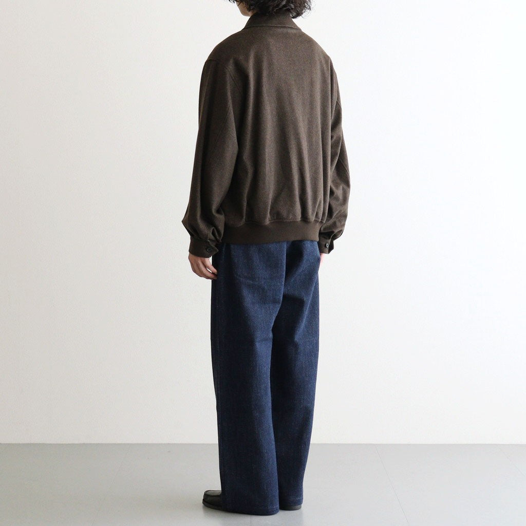 WOOL DOESKIN BUTTON FLY SHORT JACKET #GREY BROWN [ST.1558]