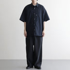 Solotex Twill S/S Oversized Box Shirt #NAVY [GM261-50159B]