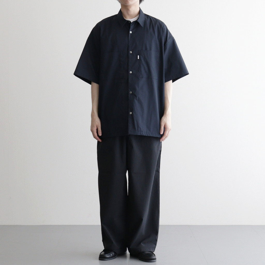Solotex Twill S/S Oversized Box Shirt #NAVY [GM261-50159B]