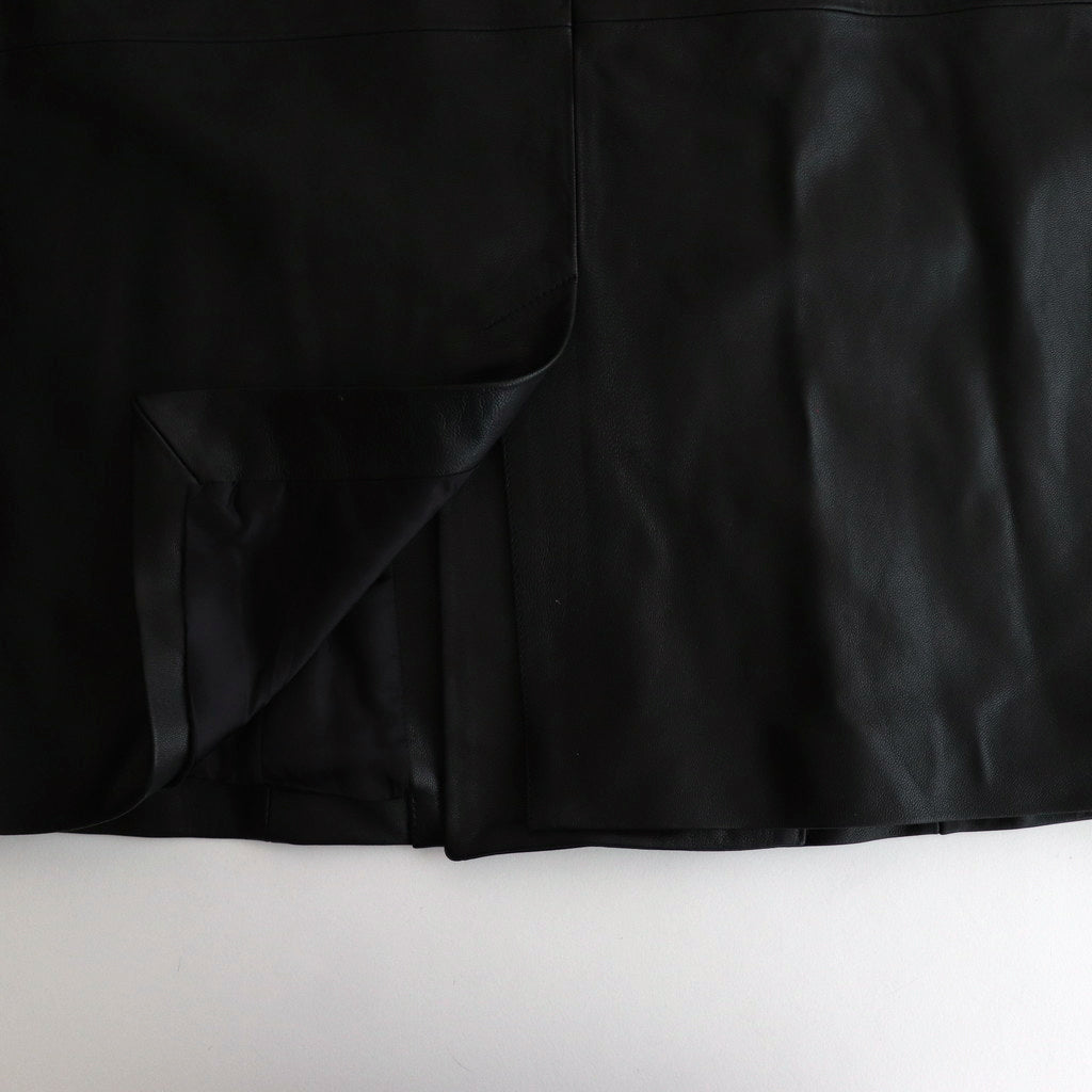 LEATHER DOUBLE BRESTED JACKET #BLACK [ST.920]