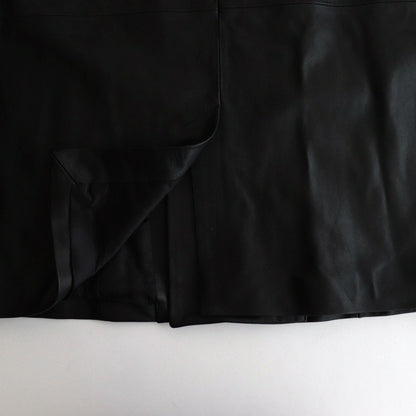 LEATHER DOUBLE BRESTED JACKET #BLACK [ST.920]