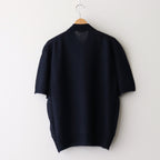 KID MOHAIR SHEER KNIT POLO #NAVY [A25SP03FG]