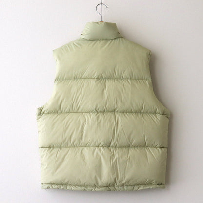 SUPER LIGHT NYLON RIPSTOP DOWN VEST #LIGHT KHAKI [A24AV03NL]