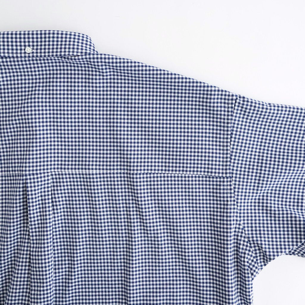 DRY OXFORD CORPORATE S/S B.D SHIRT #NAVY PLAID [FSC262-50043B]