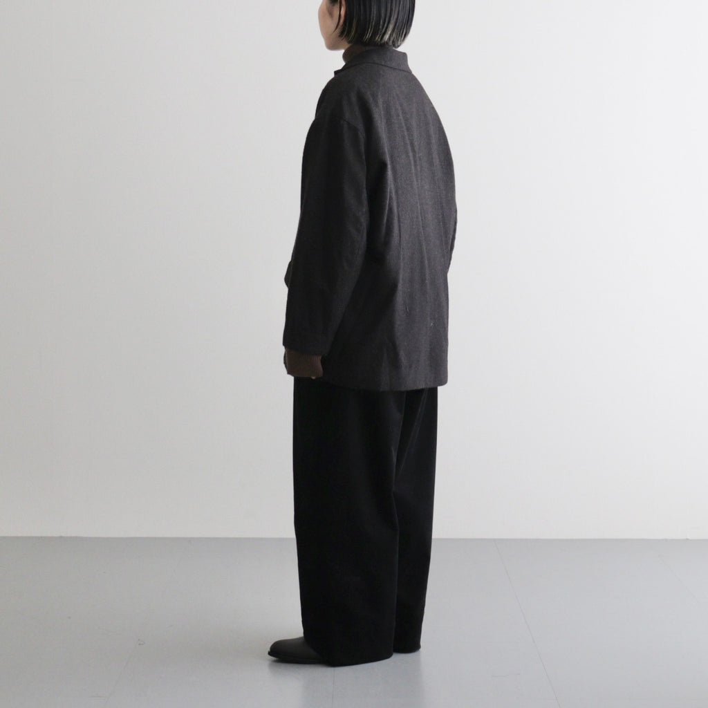 縮絨ウール2WAYカラーJK #DARK BROWN [D225-J332]