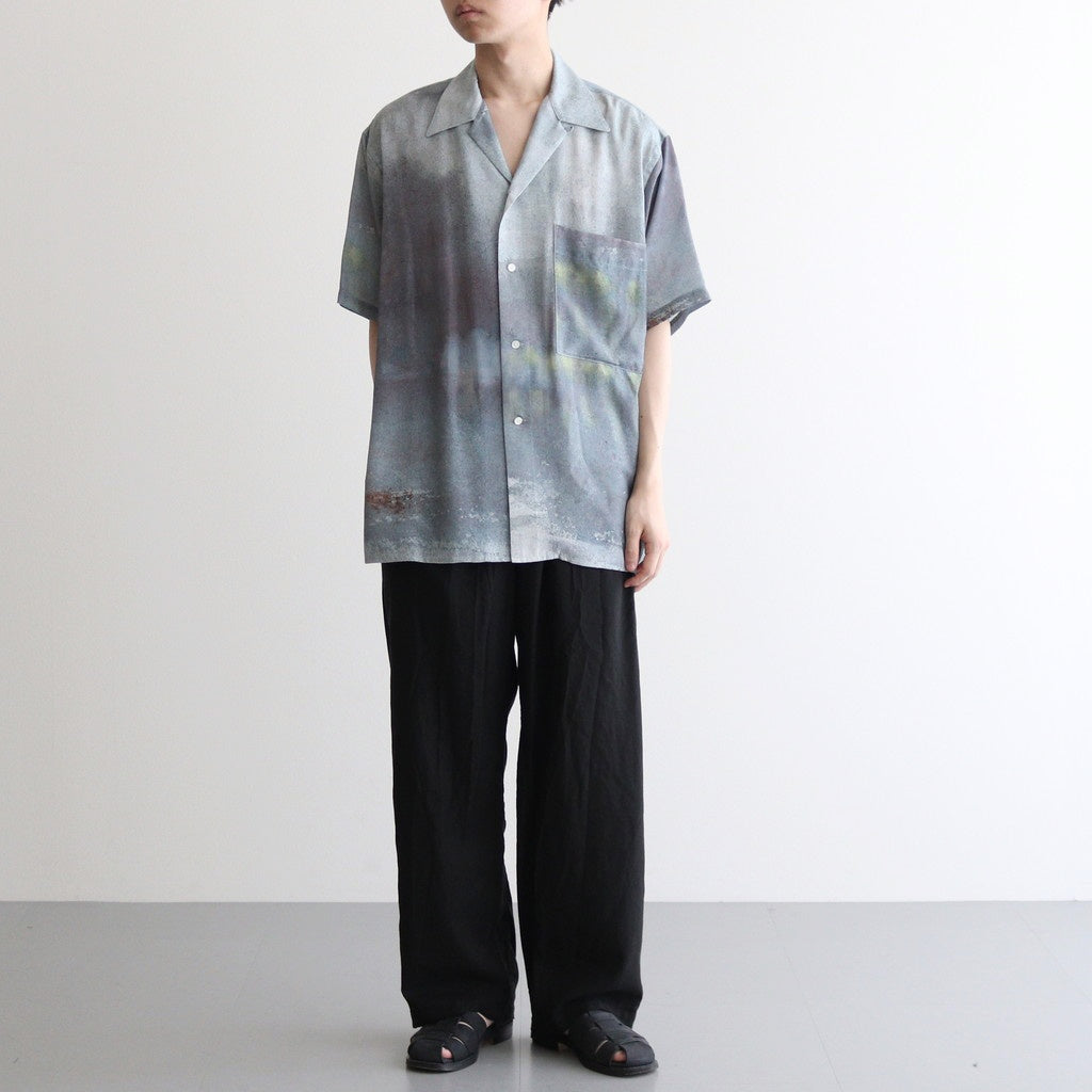 GARMENTDYED COTTON SILK TWILL EASY PANTS #BLACK [YK25SS001007P]