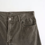 PIGMENT DYED FINX CORDUROY WIDE 5P PANTS #OLIVE BROWN [A25AP02FC]
