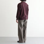 HIGH TWIST WOOL KNIT V-NECK P/O #RED BROWN [A26AV02CK]