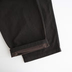 ナイロンオックス 製品染め タックパンツ #BROWN [HQ-P003-051]