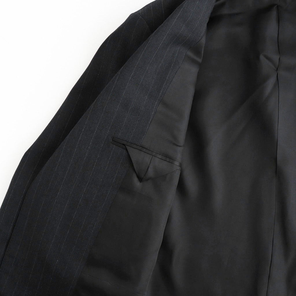 BLUEFACED WOOL JACKET #CHARCOAL NAVY STRIPE [A26AJ01BS]