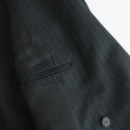 BLUEFACED WOOL DOUBLE-BREASTED JACKET #CHARCOAL NAVY STRIPE [A25AJ04BS]
