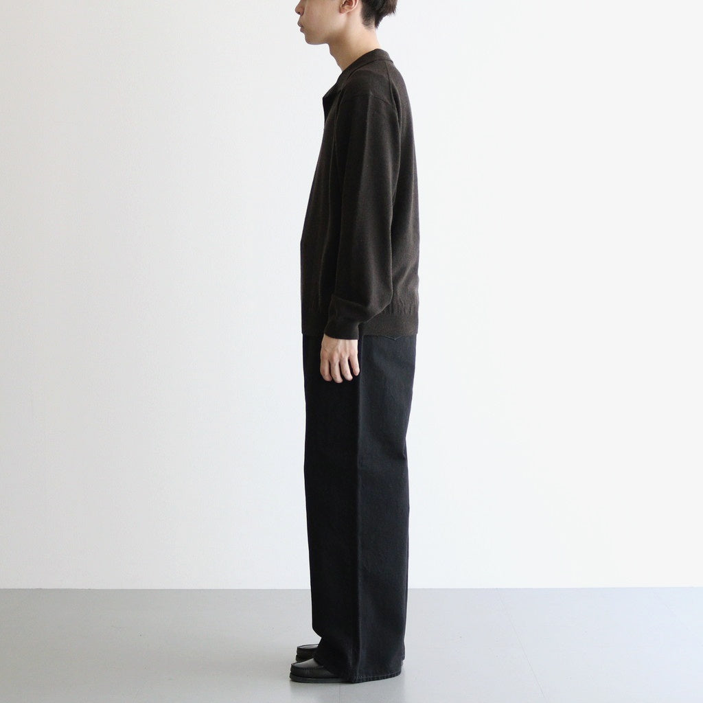 SUPER LIGHT WOOL SKIPPER POLO SWEATER #BROWN [KRAGGW0803]