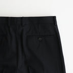 LIGHT WOOL MAX GABARDINE TWO-TUCK SLACKS #TOP BLACK [A25AP03MG]