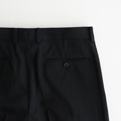 LIGHT WOOL MAX GABARDINE TWO-TUCK SLACKS #TOP BLACK [A25AP03MG]