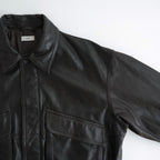 Leather Flight Jacket #Dark Brown [YK26FW01304B]