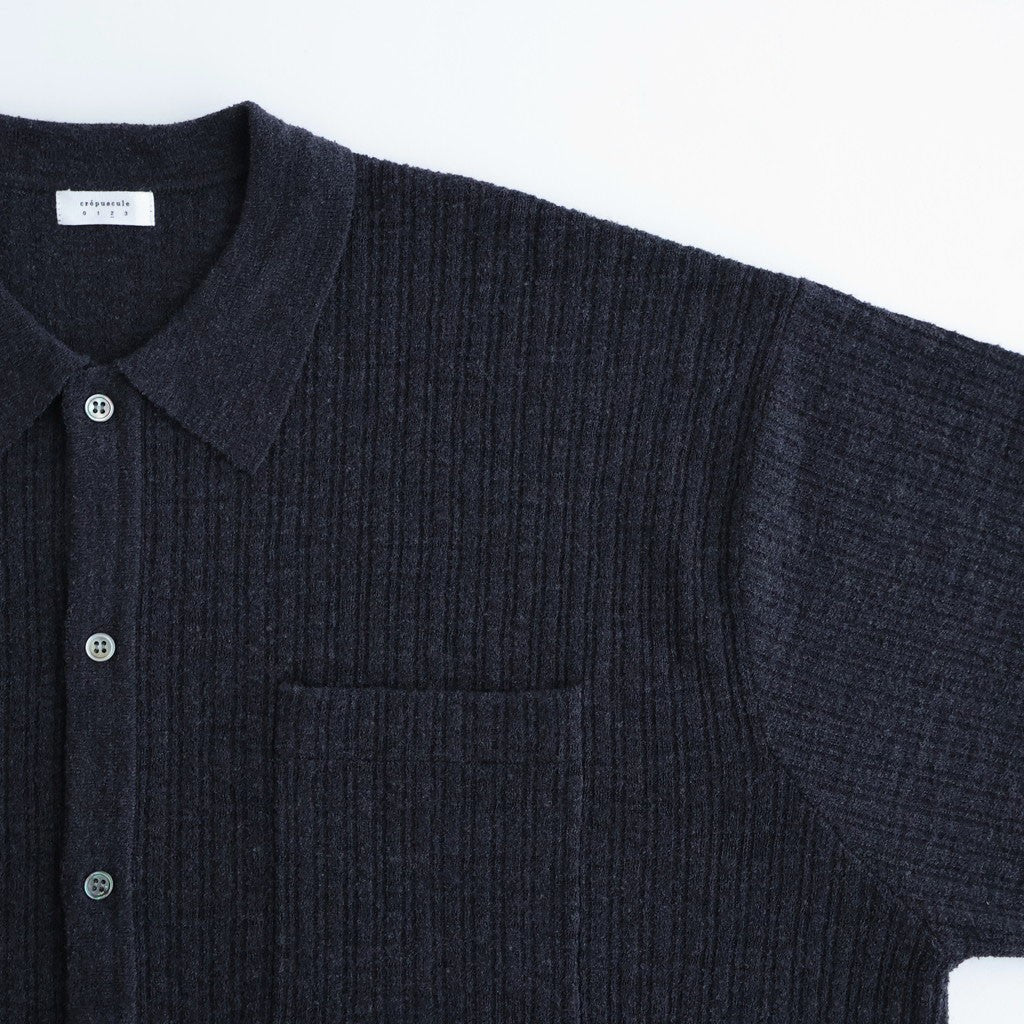 Crepe Knit Shirt #BLACK [2601-006]