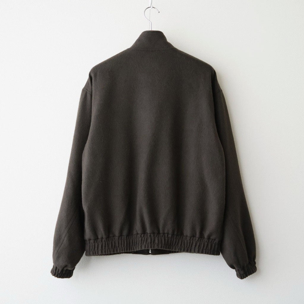 BABY CAMEL FLANNEL ZIP BLOUSON #DARK BROWN [A26AB03BF]
