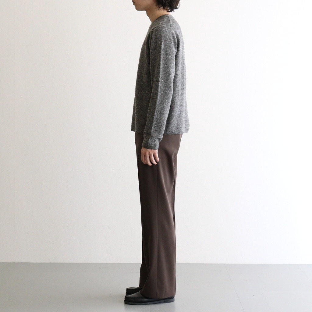 LIGHT WOOL MAX GABARDINE SLACKS #DARK BROWN [A26AP05MG]