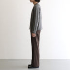 LIGHT WOOL MAX GABARDINE SLACKS #DARK BROWN [A26AP05MG]