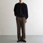 LIGHT WOOL MAX GABARDINE SLACKS #TOP BROWN [A24AP02MG]